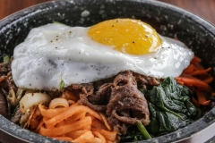 korean bimbop food photography