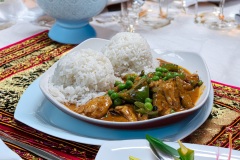 food photography formal thai setting