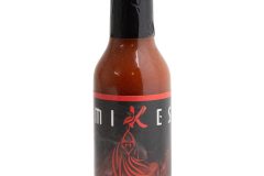 Photo hot sauce bottle white